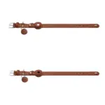 Hunter Leather Dog Collar with Apple Airtag Holder, Cognac - Image 3