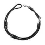 Hunter Rolled Soft Leather Dog Training Leash, Black - Image 2