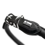 Hunter Rolled Soft Leather Dog Collar, Black - Image 2