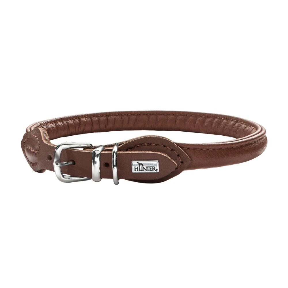 48_9449c358-2895-4bc9-9d93-5f64b56f1de8_2000x.webp Hunter Rolled Soft Leather Dog Collar, Brown - Image 1