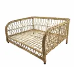 Jacob Outdoor Wicker Rope Elevated Dog Bed, Natural - Image 10