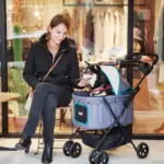 Ibiyaya Easy Strolling Pet Buggy Pram, Simple Grey - Image 7