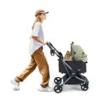 Ibiyaya Lyte 3-in-1 Detachable Pet Stroller, Pickle Green - Image 5