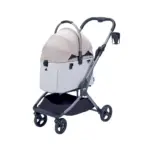 Ibiyaya Lyte 3-in-1 Detachable Pet Stroller, Dusty Apricot - Image 6