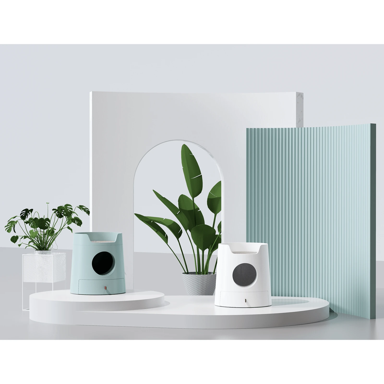 cat drinking fountain comparison line-up showing tested models