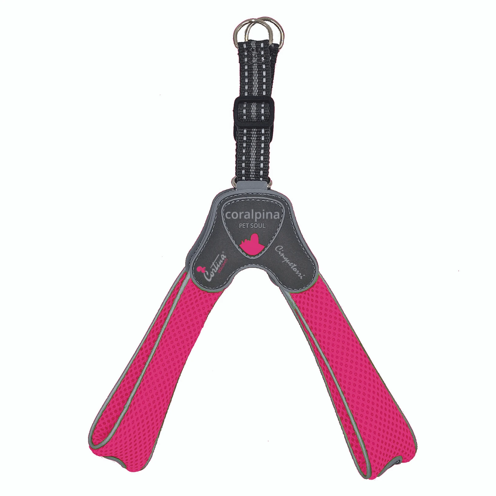 coralpina-pet-soul-dog-harness-cinquetorri-step-in-dog-harness-fluoro-pink-24288160153799_2000x.webp Cinquetorri Step-in Dog Harness, Fluoro Pink - Image 1