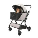 Ibiyaya InstaCollapse Detachable Dog Stroller, Taupe - Image 2