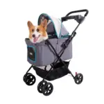 Ibiyaya Easy Strolling Pet Buggy Pram, Simple Grey - Image 2