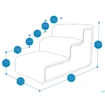 Ibiyaya Everest II Pet Stairs for Dogs & Cats, Dusty Blue - Image 7