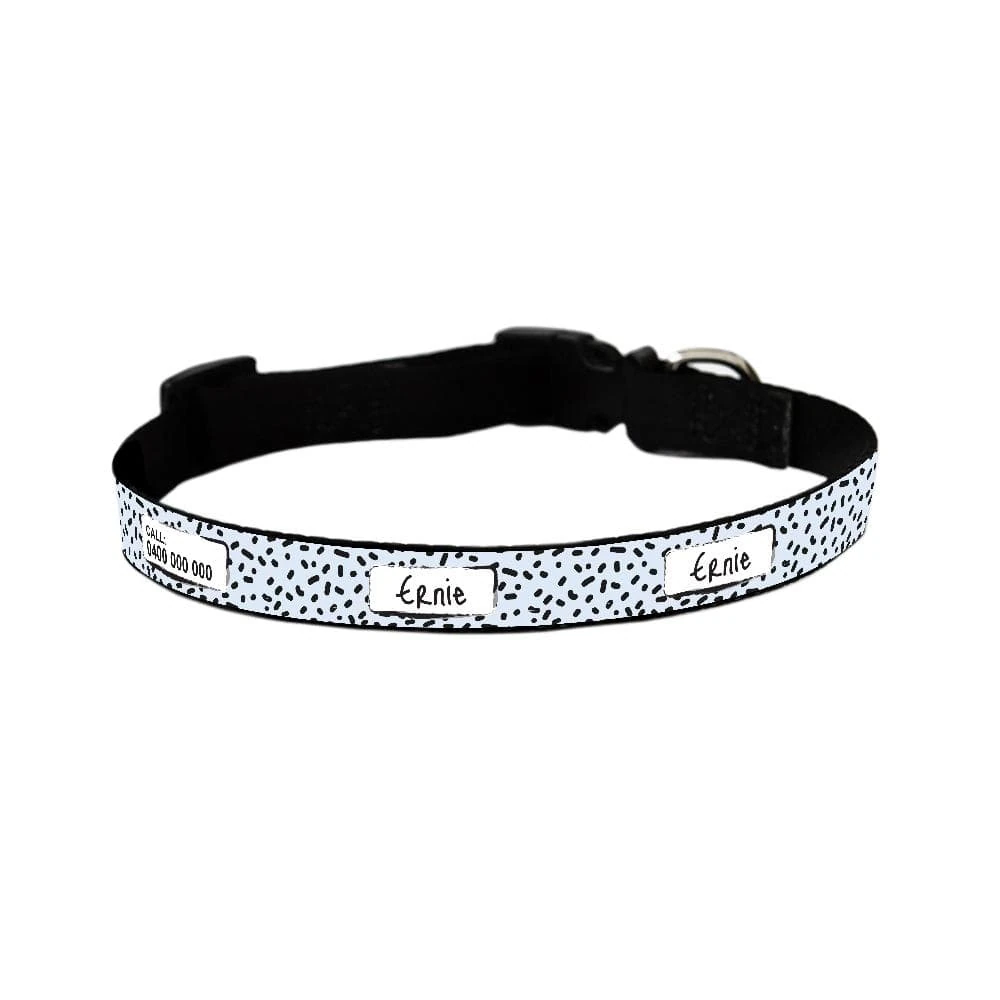 id-pet-dog-collar-small-31-41cm-personalised-dog-collar-squiggle-blue-31863380476103_2000x.webp Personalised Dog Collar - Squiggle, Blue - Image 1
