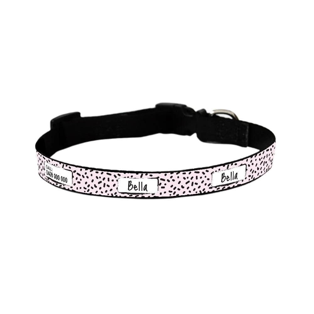 id-pet-dog-collar-small-31-41cm-personalised-dog-collar-squiggle-pink-3907988947047_2000x.webp Personalised Dog Collar - Squiggle, Pink - Image 1