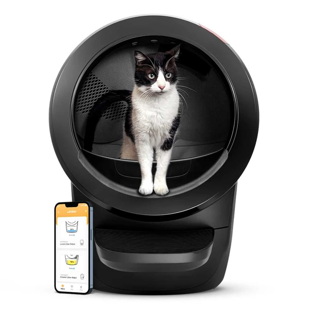 kitty litter bin automatic robot black