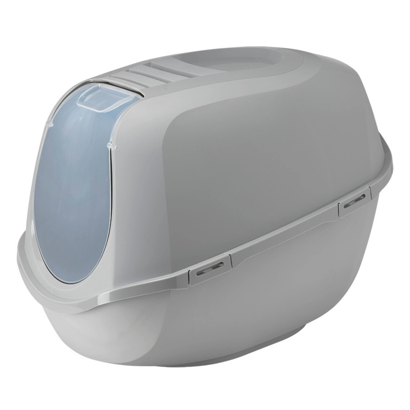 designer dog crates alongside titanium finished cat litter box