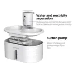 Cordless Sensor Pet Water Fountain, White - Image 8