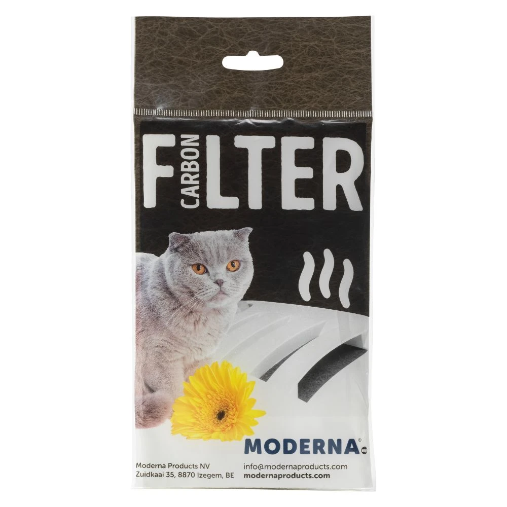 bagged cat litter system with charcoal filter